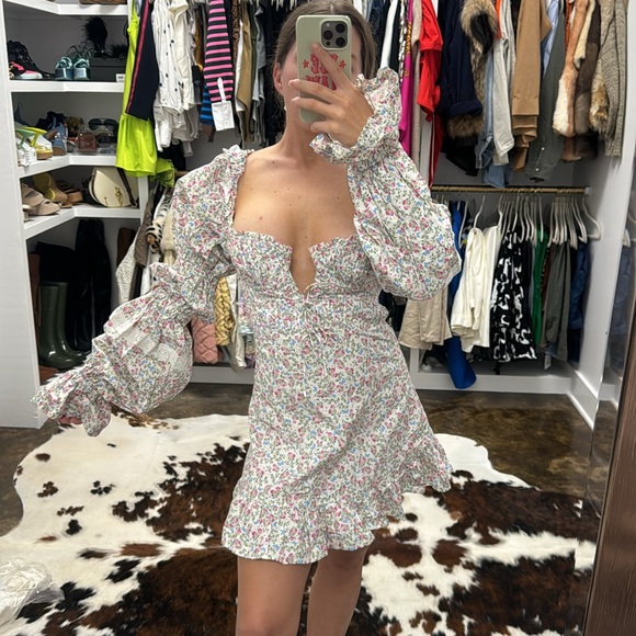 FLAW 🚨For Love & Lemons Lucca mini dress - Picture 3 of 7